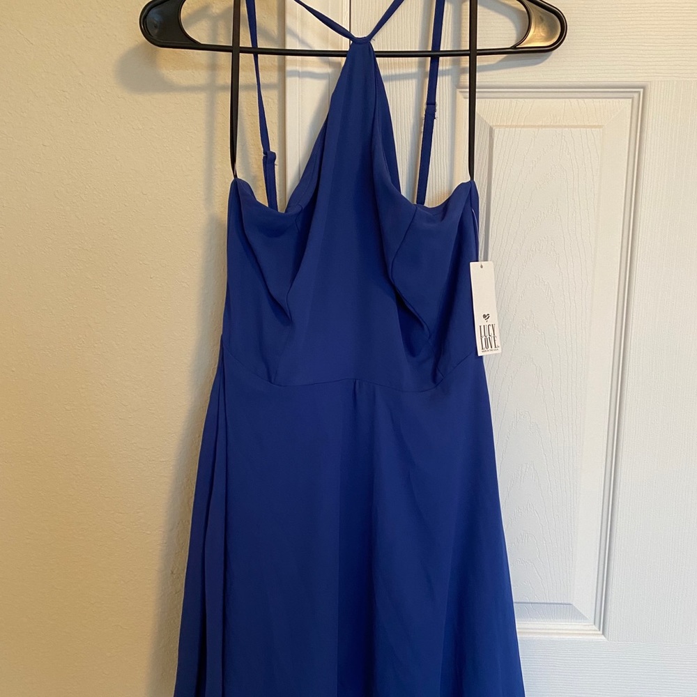 ⚠️10 FOR $20⚠️ blue high neck mini dress